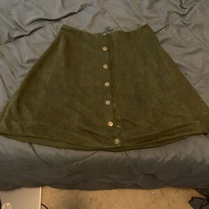 Altar'd State Green Mini A-Line Skirt Casual